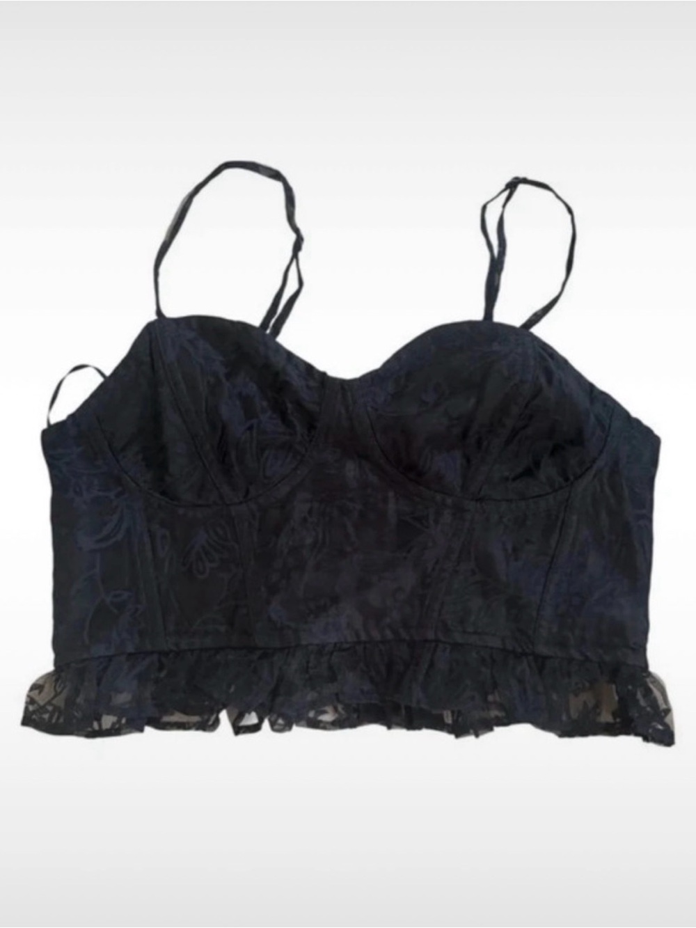 Free People Black Bustier Corset Cami Top Size Small - Picture 4 of 7